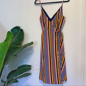 ❌ SOLD ELSEWHERE Strappy striped wrap dress